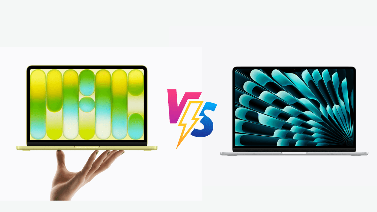 MacBook Neo in 'Citrus' Yellow vs. MacBook Air M2 in 'Midnight' Blue