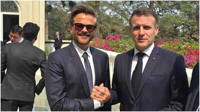 President Emmanuel Macron’s Mumbai with Anil Kapoor
