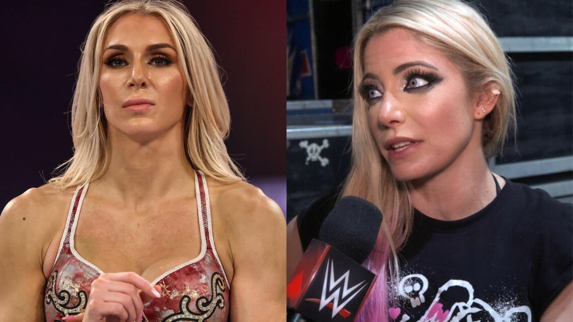 Charlotte Flair; Alexa Bliss (Images via WWE.com)
